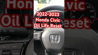 20222023 Honda Civic Oil Light Reset cars honda hondacivic diy [upl. by Atnahs]