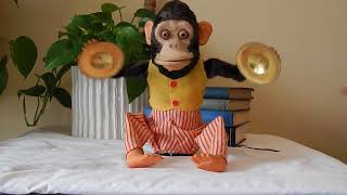 VTG 195060S CK Musical quotJolly Chimpquot Cymbals Toy Monkey WORKING Japan [upl. by Malda534]