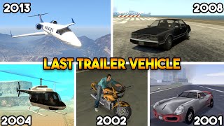 DO YOU KNOW THESE VEHICLES EVERY GTA TRAILER LAST VEHICLE [upl. by Garett857]