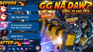 PICKING PALANG GG NA DAW DAHIL JS ANG PICK  JS FULL GAMEPLAY  INSANE DRIVING TANK MVP  MLBB [upl. by Simeon]