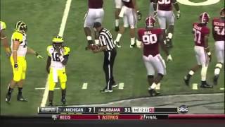 2012 Cowboys Classic  8 Michigan vs 2 Alabama Highlights [upl. by Allene]