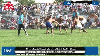 Ontario Kabaddi ClubOKC vs United Brampton sports club II Hosted by Toronto Punjabi sports club [upl. by Nikkie]