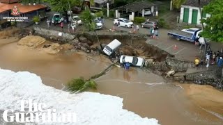 Deadly flooding and landslides in Brazils São Paulo state [upl. by Enimrej]