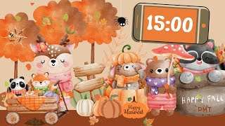 FALL AUTUMN 15 MINUTE TIMER [upl. by Lucilla]