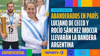 ORGULLO NACIONAL  Luciano De Cecco y Rocío Sánchez Moccia abanderados de Argentina en París 2024 [upl. by Nawuq]