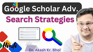 Advanced Literature Search in Google Scholar  Google Scholar Document Search Plan  Hindi [upl. by Osyth]