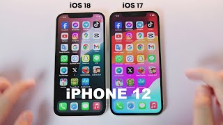 iOS 18 vs iOS 17 on iPhone 12 Full Speed Comparison  Is it slow down [upl. by Salem700]