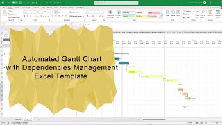 QuickGantt  Gantt Chart with Dependencies Management Excel Template [upl. by Ahseiyt]