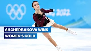 ⛸ Anna Shcherbakova wins Womens Gold  Figure Skating Beijing 2022  Free Skate highlights [upl. by Anitel]