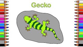 Ausmalbilder für Kinder 🎨​ Malbuch für Kinder 🐸​ Malen für Kinder 🌳​ Ausmalbilder 🐸​ Gecko [upl. by Bashee168]