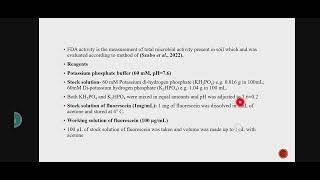 FDA activity of Soil  fluorescein diacetate hydrolysis activity [upl. by Adnarb]