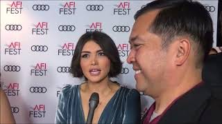 AFI Fest Red Carpet Interview with Daniella Pineda for Mr Roosevelt [upl. by Ecnarolf]