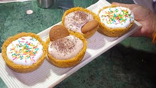 Vermicelli Cream Bowls  Delicious And Creamy Desert Recipe  Lets Cook With Renu cooking recipe [upl. by Naitsyrk]