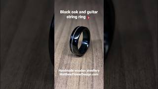 Wood ring with guitar string inlay [upl. by Peggir]