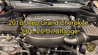 2018 Jeep Grand Cherokee oil and filter change [upl. by Nathalia]