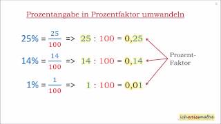 Prozentrechnung mit Prozentfaktor [upl. by Rosaline]