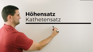 Höhensatz Kathetensatz im Dreieck  Mathe by Daniel Jung [upl. by Dagney]