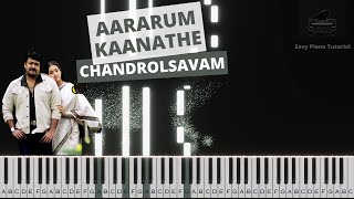 Aararum Kaanathe  Chandrolsavam  Piano Tutorial [upl. by Aicener]