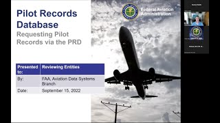 Pilot Records Database September 15 2022 – Requesting Records via the PRD [upl. by Zellner688]