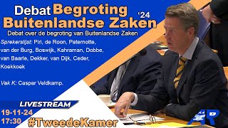 Terugkijken Debat over begroting Buitenlandse Zaken 1e termijn Kamer  Tweede Kamer [upl. by Essyla192]