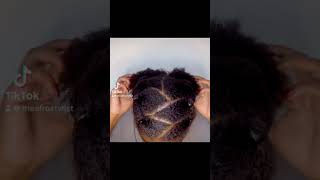 4C hair simple Hairstyle naturalhair afrohair 4Chair [upl. by Ahsaei]