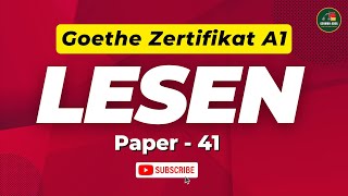 Goethe A1 Level Exam 2024  Paper  41  Lesen mit Lösungen  GermanAdda [upl. by Weintrob]