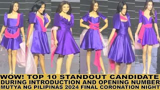 WOW TOP 10 STANDOUT CANDIDATES DURING INTRODUCTION NUMBER MUTYA NG PILIPINAS 2024 [upl. by Guinn]