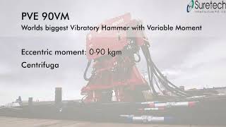 Dieseko 90VM Worlds biggest Vibratory Hammer with Variable Moment close to zero [upl. by Nahta]