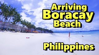 Arriving Old Boracay Beach Philippines and Taxi to Hotel [upl. by Lorimer]