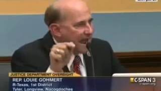 Louie Gohmert accuses the Attorney General Eric Holder of casting aspersions on his asparagus [upl. by Salkcin]