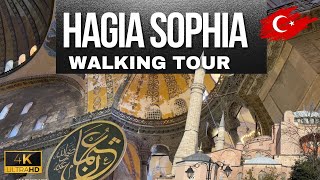 Around Hagia Sophia in Istanbul Beautiful Walking Tour in 4K [upl. by Gonagle]