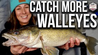 CATCH MORE Walleyes Ice Fishing EASY WAY to Break Down Big Water [upl. by Isiahi510]