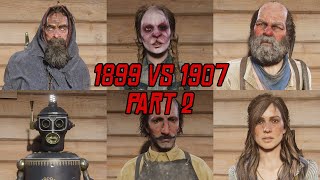 Red Dead Redemption 2 1899 vs 1907 Characters Changes Part 2 [upl. by Diane-Marie]