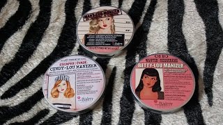 The Balm Powders MaryLouCindyLouBettyLou Manizer Review  Natasha Summar [upl. by Asseral]