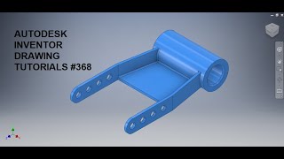 Autodesk Inventor 3d drawing tutorial 368  Inventor drawing tutorials  cad practice  3d draw [upl. by Drisko]