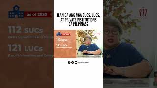 Ilan ba ang mga SUCs LUCs at Private Institutions sa Pilipinas [upl. by Lahpos989]