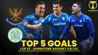 5 St Johnstone Goals v Celtic  From Vine stunning goal to OHalloran header  Premier Sports Cup [upl. by Nakeber]