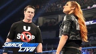 Becky Lynch calls out John Cena SmackDown LIVE Jan 1 2019 [upl. by Ycaj]