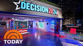 See behindthescenes tour of NBC News’ 2024 Election Night set [upl. by Angelis]