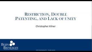 Restrictions Double Patenting and Lack of Unity [upl. by Meehaf]