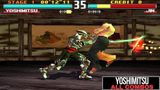 Tekken 3  Yoshimitsu All 4 Combos [upl. by Veleda]