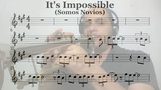 Somos Novios  Its impossible Armando Manzanero TRUMPET COVER  Bb Instr PLAY ALONG [upl. by Aeuhsoj]