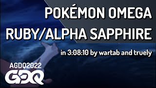 Pokémon Omega RubyAlpha Sapphire by wartab and truely in 30810  AGDQ 2022 Online [upl. by Artemahs486]