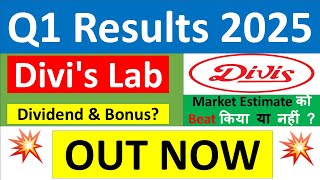 DIVIS LAB Q1 results 2025  DIVIS LAB results today  DIVIS LAB Share News  DIVIS LAB latest news [upl. by Aihsenad272]