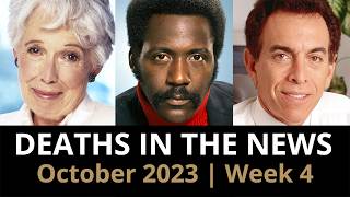 Who Died October 2023 Week 4  News [upl. by Eenhat]