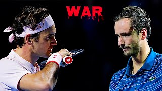 When Tennis turns into WAR Federer vs Medvedev [upl. by Chelsie8]