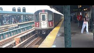 Burnside aveWoodlawn bound R142 45 trains at 161st streetYankee stadium [upl. by Ydnahs]