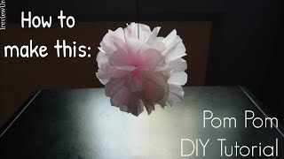 How to Make Tissue Paper Pom Pom DIY [upl. by Shih]