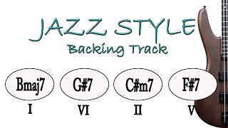 JAZZ 1625 B MAJOR Backing Track 140bpm [upl. by Matthiew]