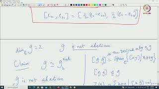 Lec 07  Low dimensional Lie algebra1 [upl. by Kcinimod]